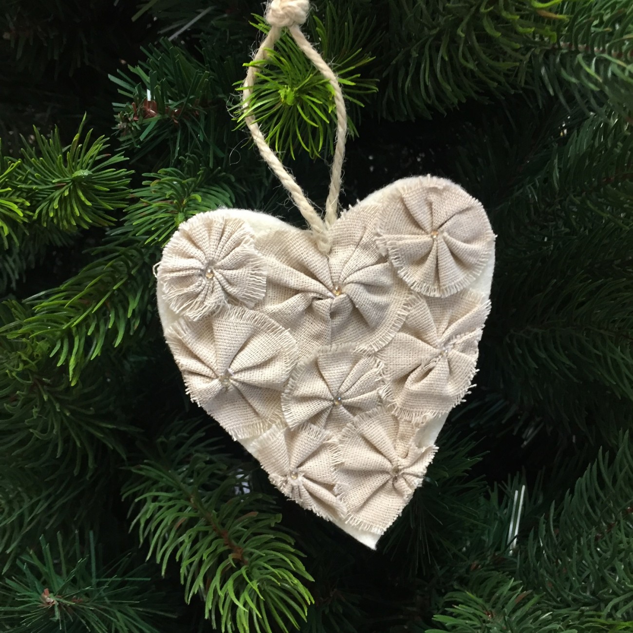 Cuore in tessuto