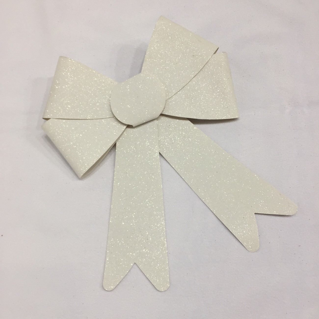 Fiocco glitter bianco