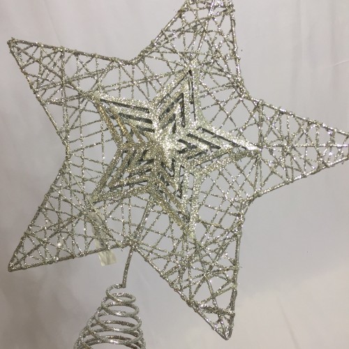 Puntale stella in metallo 